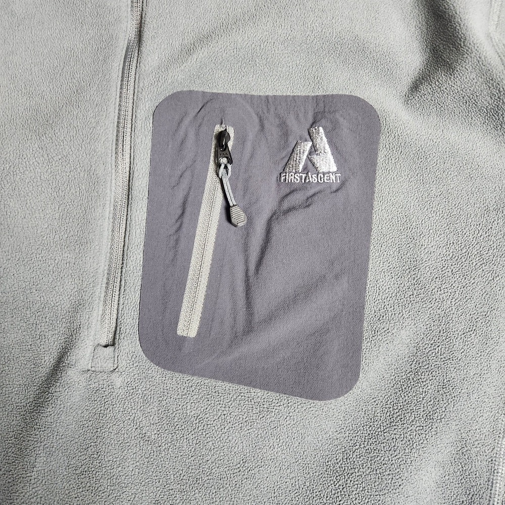 Eddie Bauer First Ascent Half Zip Fleece Sweatshirt Men M Gray‎ Jacket Gorpcore - Picture 5 of 7